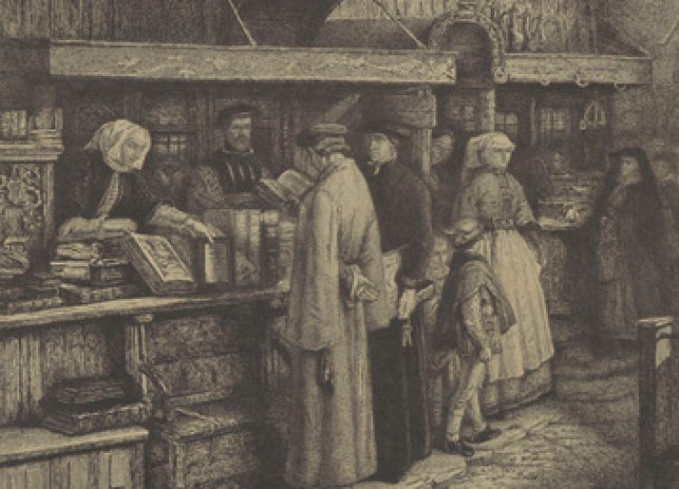 De bibliotheek van Jacob van Liesvelt uit de zestiende eeuw, door Henry Leys.